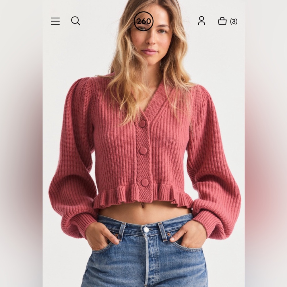 LoveShackFancy Adessa V-Neck Cardigan
